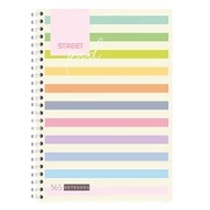Spirálfüzet STREET Pad A/5 kockás 100 lapos világos csíkos