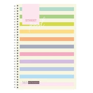 Spirálfüzet STREET Pad A/4 vonalas 100 lapos világos csíkos
