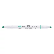 Szövegkiemelő kétvégű ZEBRA Mildliner fluorescent 1,4-4,0 mm kékeszöld