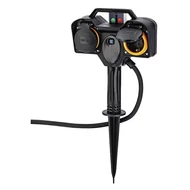 Konnektor kültéri HAMA 2x Schuko Távirányítóval leszúrható Konnektor kültéri HAMA 2x Schuko Távirányítóval leszúrható