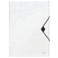 Gumis mappa LEITZ Wow A/4 műanyag fehér