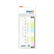 Öntapadó oldaljelölő STICK`N papír 45x15mm újrahasznosított mix 7x30 lap