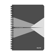 Spirálfüzet LEITZ Office A/5 karton borítóval 90 lapos kockás szürke