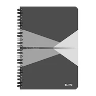 Spirálfüzet LEITZ Office A/5 karton borítóval 90 lapos vonalas szürke
