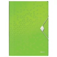 Gumis mappa LEITZ Wow A/4 műanyag zöld