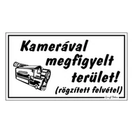 Piktogram Kamerával megfigyelt terület fehér