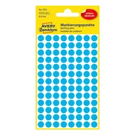 Etikett AVERY 3011 jelölőpont 8mm kék 416 db/csomag