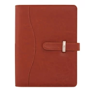 Gyűrűs kalendárium SATURNUS S437 fehér lapos cseresznye műbőr 2025.