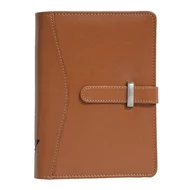 Gyűrűs kalendárium SATURNUS L437 fehér lapos világosbarna műbőr 2025.