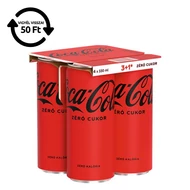 Üdítőital szénsavas COCA-COLA Zero dobozos multipack 4x0,33L DRS