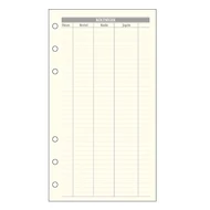 Gyűrűs kalendárium betét SATURNUS L365 kötségtervező sárga lapos 2025.