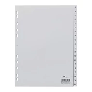 Regiszter DURABLE műanyag nemzetközi nyomtatású A/4 A-Z 20 részes szürke