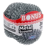 Edénysúroló BONUS fém dörzsi párna 8x8x1,4cm 3 db/csomag