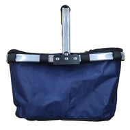 Bevásárlókosár összecsukható fém vázas + textil szövet Bevásárlókosár összecsukható fém vázas + textil szövet