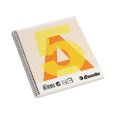 Spirálfüzet ESSELTE A/5 70 lapos perforált lyukasztott kockás