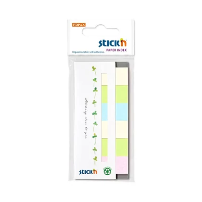 Öntapadó oldaljelölő STICK`N papír 45x15mm újrahasznosított mix 7x30 lap